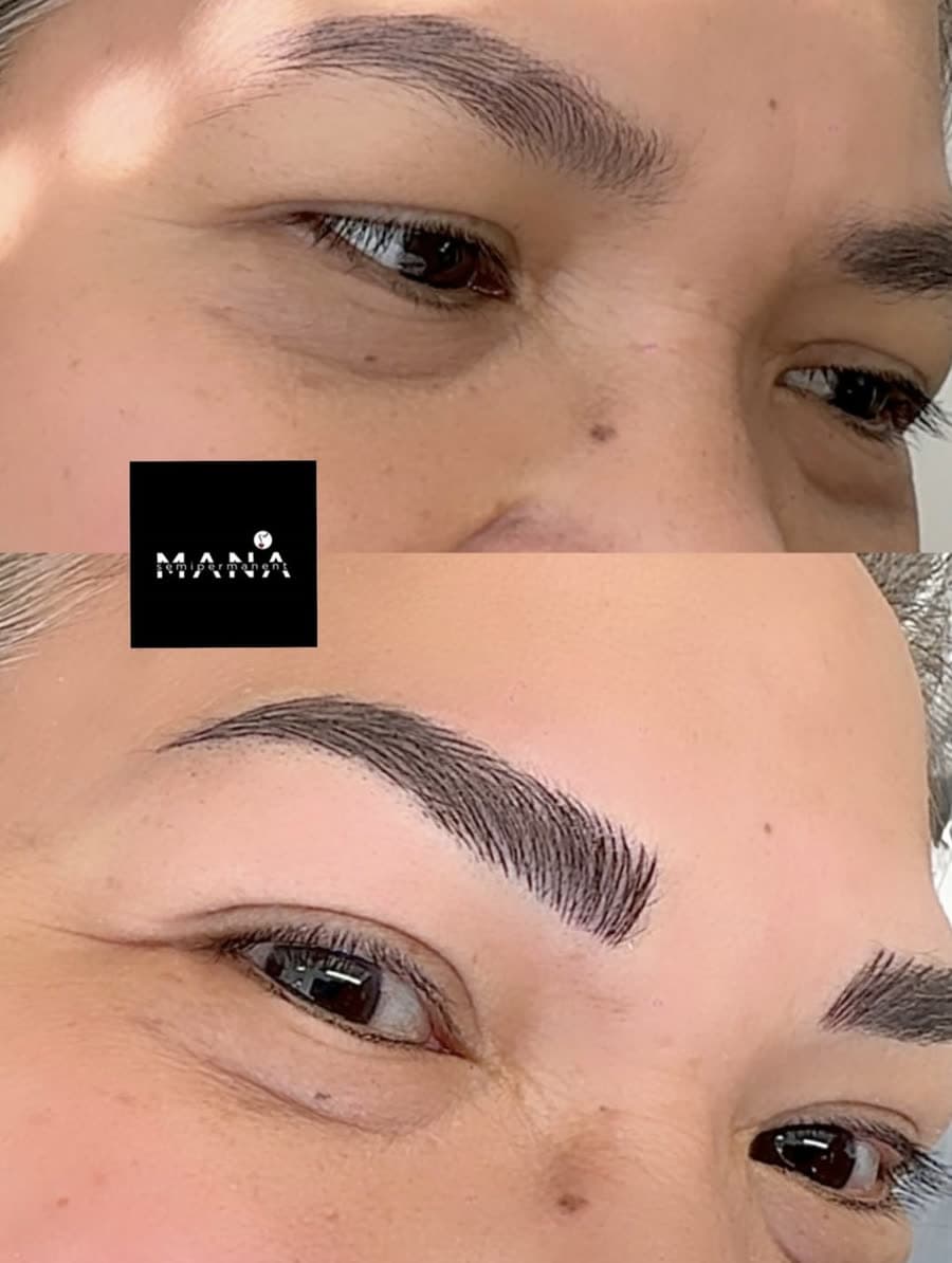 Natural Microblading Result – Jesmond Studio Sparse eyebrows transformed with hair-stroke microblading at our semi-permanent makeup studio in Jesmond, Newcastle.